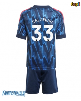 Arsenal Riccardo Calafiori #33 Echipament de Fotbal Replică 2025-26 Copii Deplasare (+ Șorturi)
